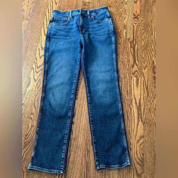 Madewell Mid-Rise Stovepipe Straight Leg Jeans Blue Denim Size 28 - Picture 2 of 6